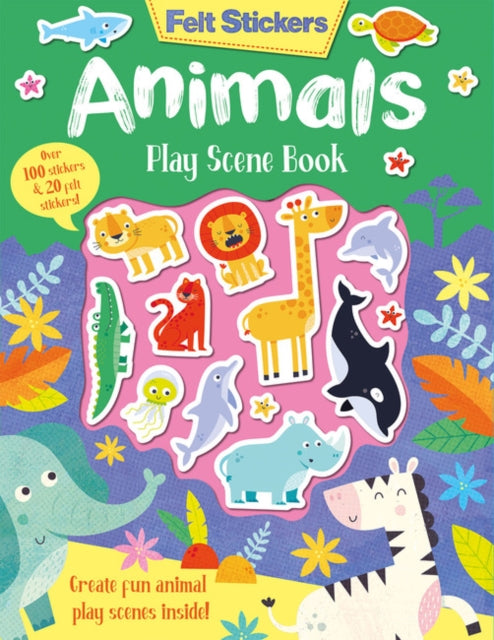 Felt Stickers Animals Play Scene Book-9781789585155
