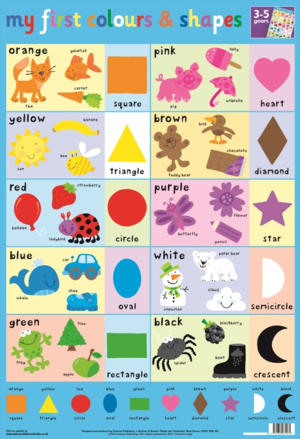 Colours and Shapes Wall Chart-9781859974261