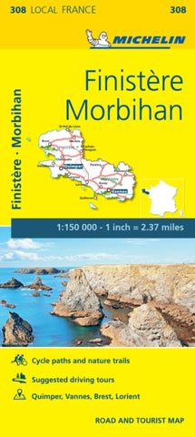 Finistere, Morbihan France Local Map 308-9782067210035