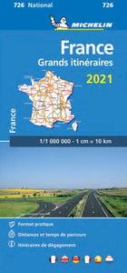France Route Planning 2021 - Michelin National Map 726 : Maps-9782067250024