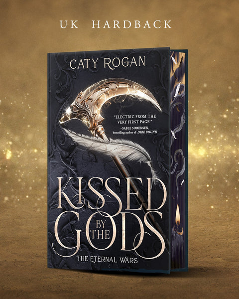 Kissed by the Gods - INDIE EXCLUSIVE EDITION featuring stunning character art hardcover illustration, illustrated endpapers and sprayed edge