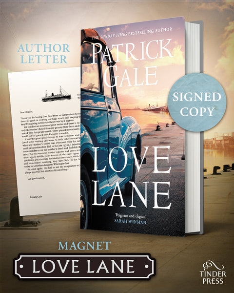 Love Lane : A searing portrayal of escape and the power of love, home and a family - SIGNED INDEPENDENT EXCLUSIVE COPY including personal letter from Patrick