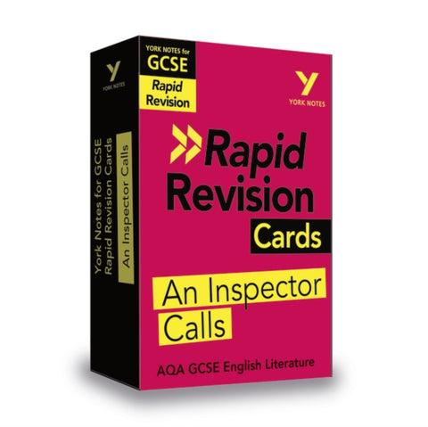 York Notes for AQA GCSE Rapid Revision Cards: An Inspector Calls catch up, revise and be ready for and 2023 and 2024 exams and assessments-9781292273624