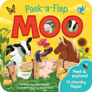 Moo : Peek a Flap Children's Board Book-9781680526134