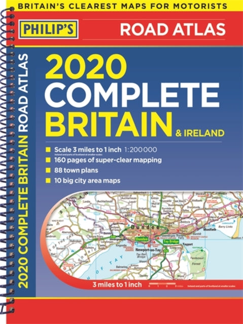 Philip's Complete Road Atlas Britain and Ireland : (Spiral binding)-9781849075114