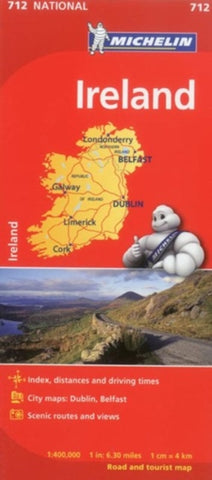Ireland - Michelin National Map 712-9782067170209
