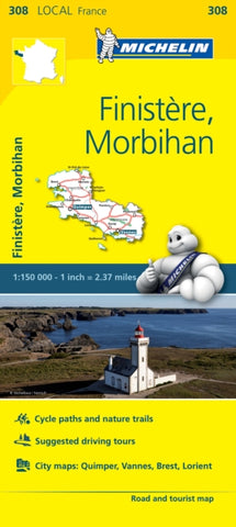 Finistere, Morbihan France Local Map 308-9782067210035